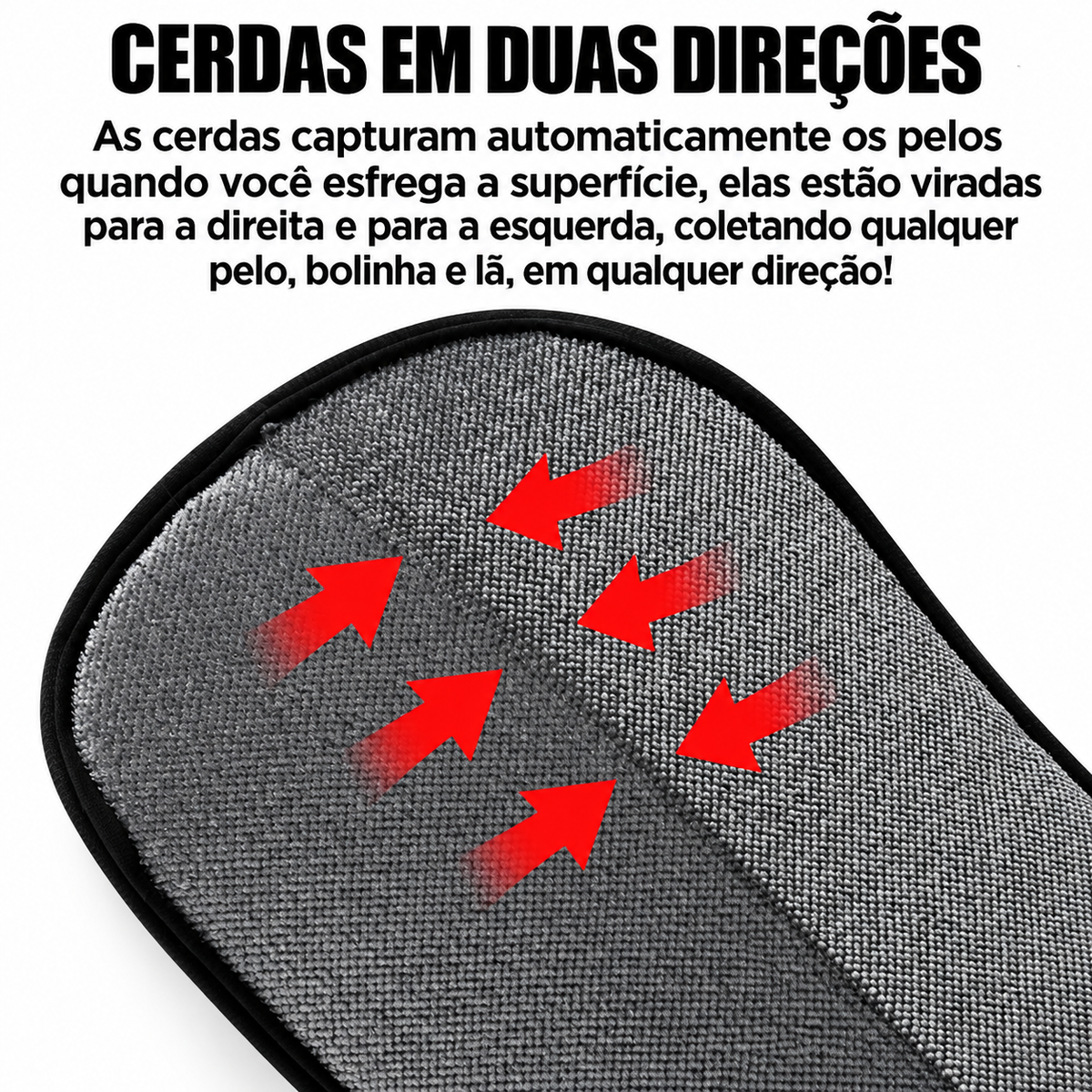 Luva para remoção de pelos reutilizável, dupla face para animais de estimação, carpetes e roupas.