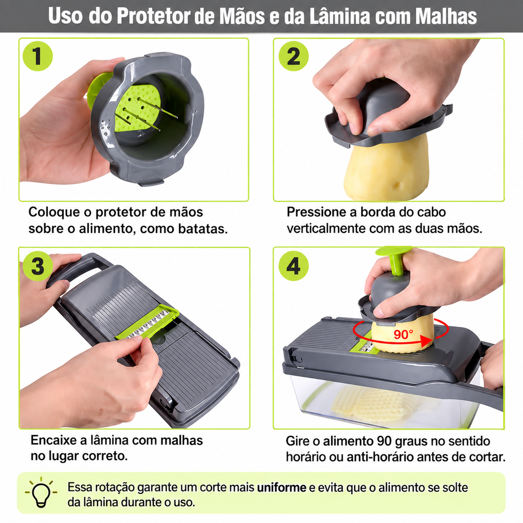 Ralador e fatiador de legumes, multifuncional.