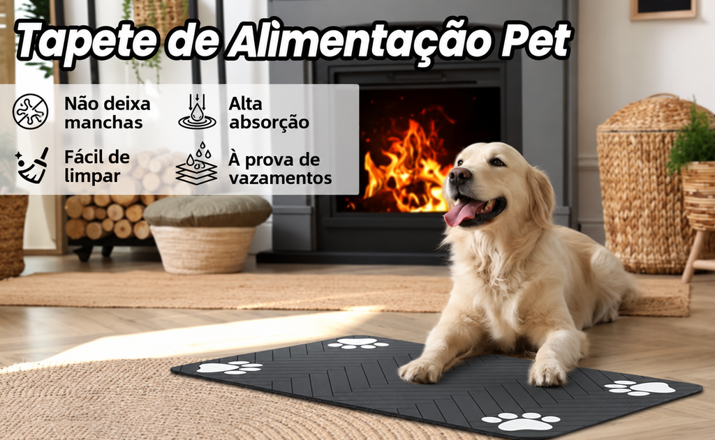 Tapete higiênico, impermeável, para cães e gatos.