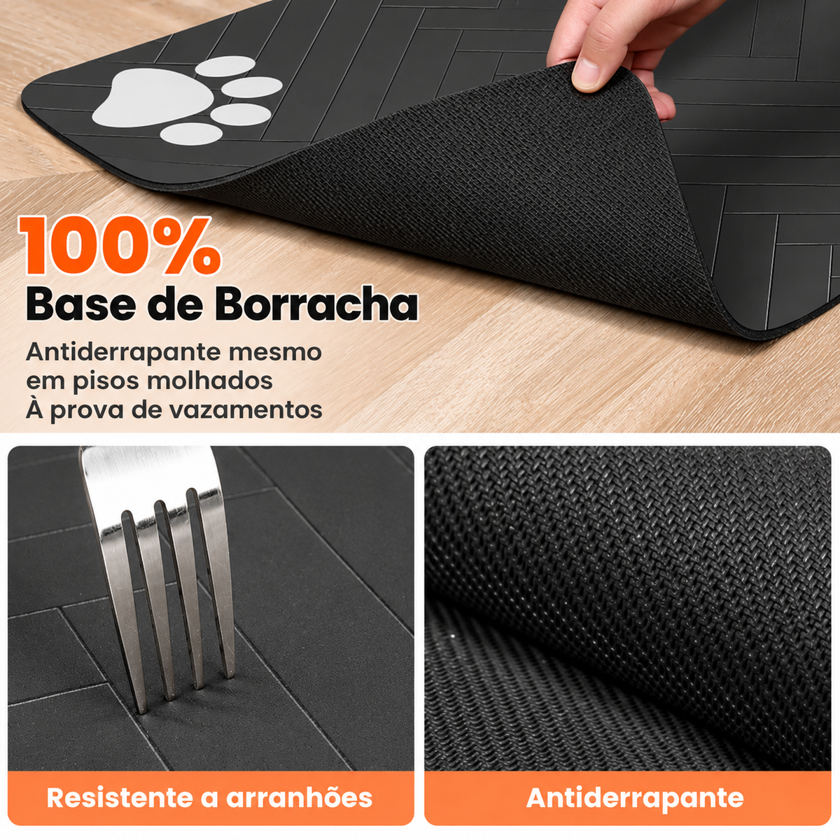 Tapete higiênico, impermeável, para cães e gatos.