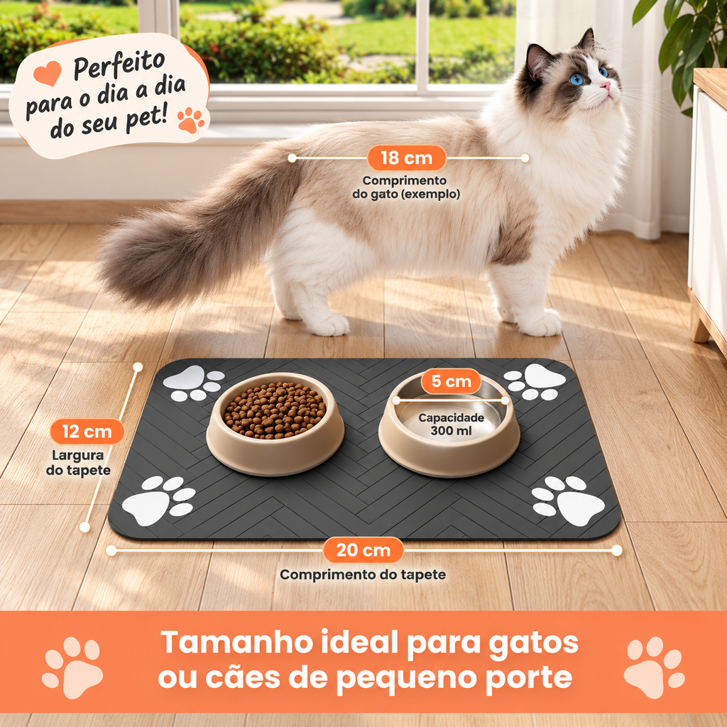Tapete higiênico, impermeável, para cães e gatos.