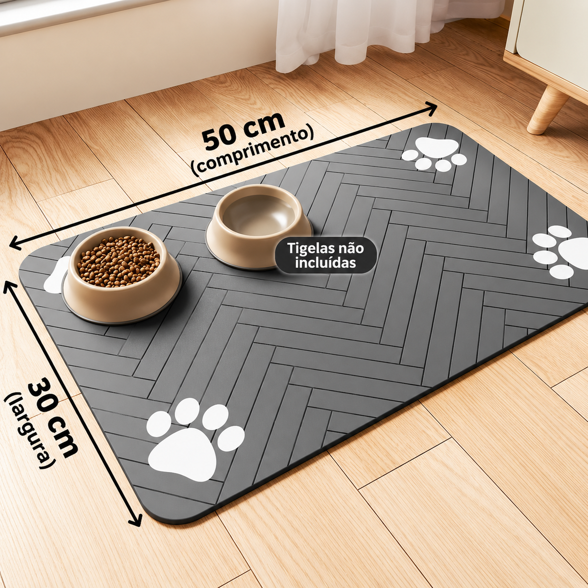 Tapete higiênico, impermeável, para cães e gatos.