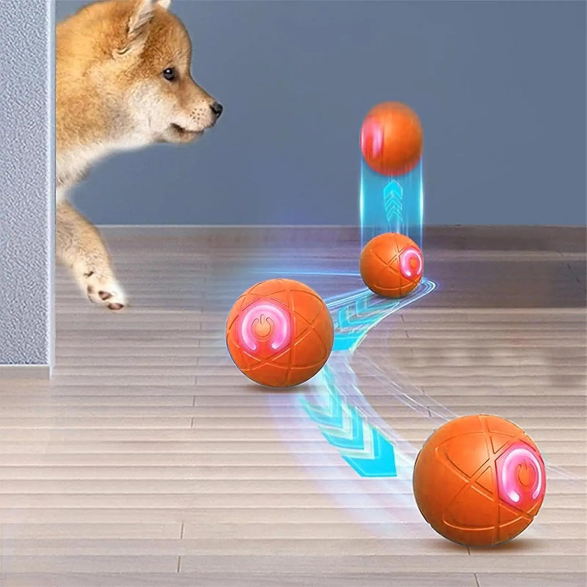 Bola interativa inteligente, movimento automaticamente