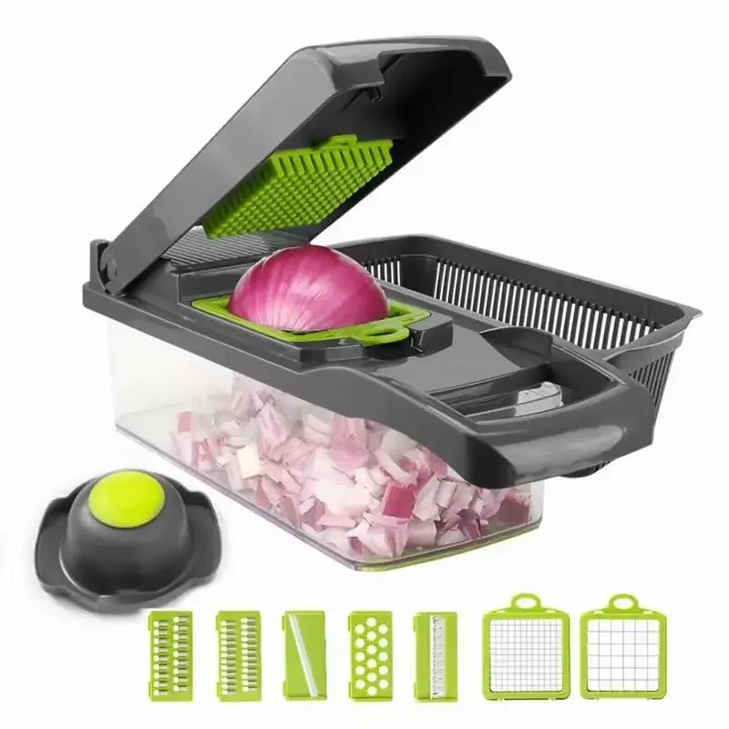 Ralador e fatiador de legumes, multifuncional.